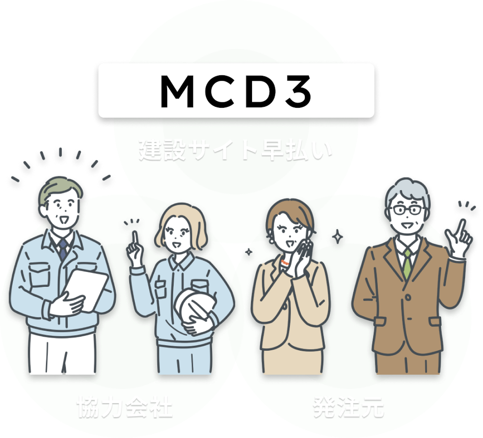 MC DATA PLUS 建設サイト早払い 協力会社 発注元